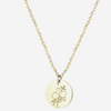 Delicate Flower Disc Necklace, Orchid