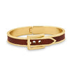 Belt Design Bangle Bracelet, Red