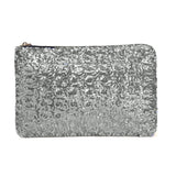Sequin Clutch Handbag, Silver