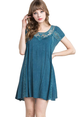 Lace Detail Blush Cutout Dress