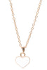 Delicate Gold Heart Necklace, White