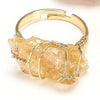 Wire Wrap Rough Stone Ring, Citrine