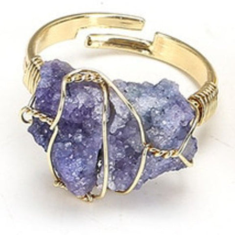 Crystal Stone Knuckle Ring, Silver