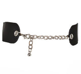 Crystal & Leather Choker Necklace, Black