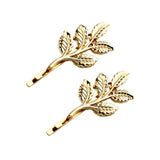 Gold Leaves Hair Clip, Set of 2