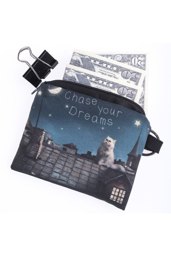 Printed Pouch Wallet, Chase Your Dreams