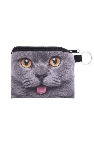 Printed Pouch Wallet, Ginger Cat