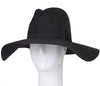 Straw Hat With Wide Band, Black