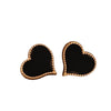 Heart Stud Earrings, Black
