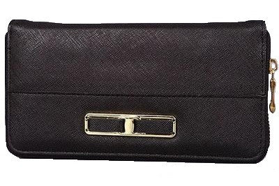Wallet With Gold Buckle, Camel