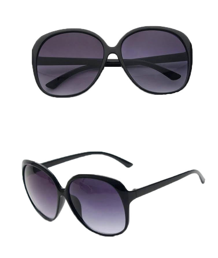 Round Fashion Sunglasses, Black
