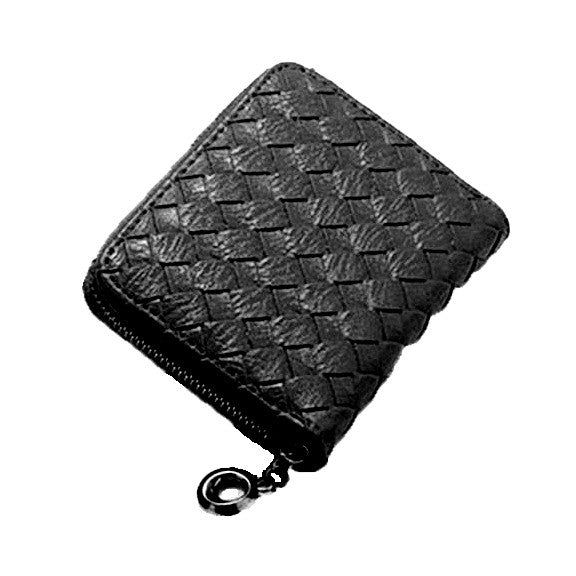Woven Design Classic Wallet, Black