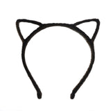 Fuzzy Cute Cat Headband, Black
