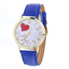 Red Heart Fashion Watch, Blue