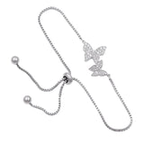Butterfly Adjustable Bracelet, Silver
