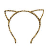 Fuzzy Cute Cat Headband, Leopard