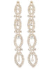 Layered Ovals Chandelier Earrings, Gold