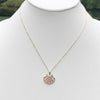 Enamel Charm Necklace, Pink Clam