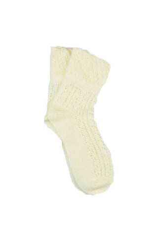 Medium Mesh Fishnet Anklet Socks, White