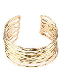 Hammered Layered Gold Cuff Bracelet