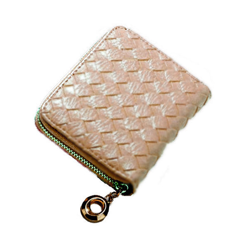 Plush Wallet With Chain Detail, Wine