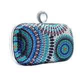 Knuckle Ring Clutch Evening Bag, Green