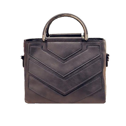 Chevron Design Luxurious Handbag, Gray