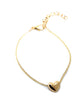 Puffed Heart Gold Anklet