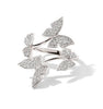 Adjustable Silver Butterfly Ring