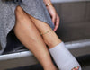 Colorful Beads Ankle Bracelet, Silver