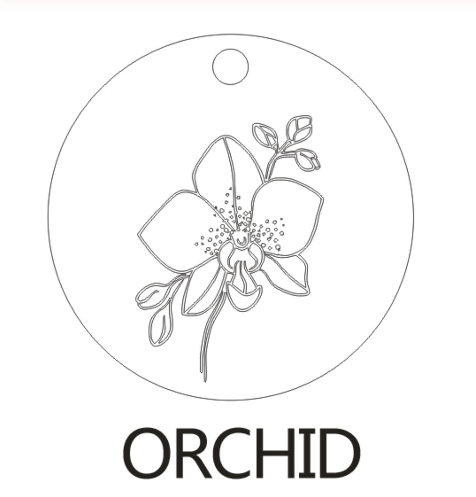 Delicate Flower Disc Necklace, Orchid