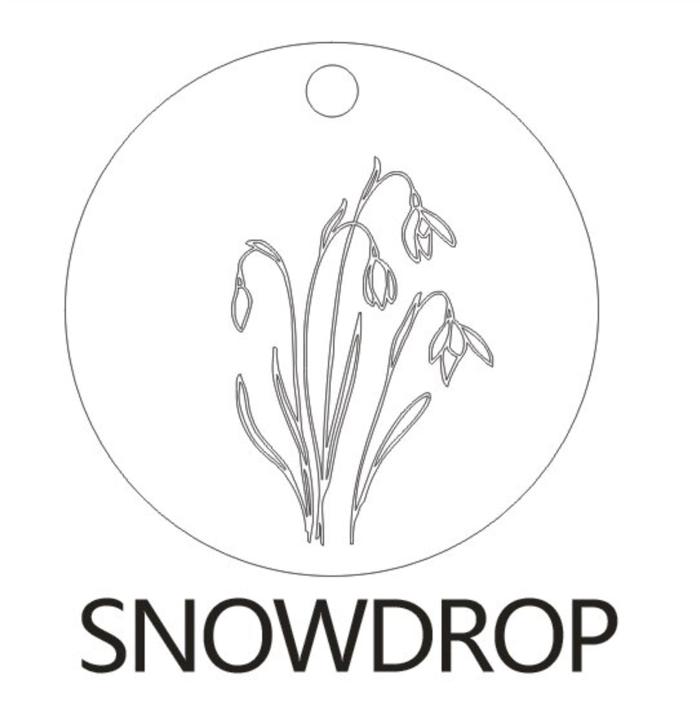 Delicate Flower Disc Necklace, Snowdrop