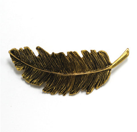 Oval Convex Metal Hair Tie, Gold