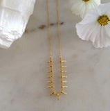 Delicate Fringe Necklace, Gold