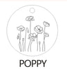 Delicate Flower Disc Necklace, Poppy