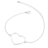 Love Heart Bracelet, Silver