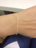 Dainty Round Beads Bracelet, Silver
