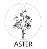 Delicate Flower Disc Necklace, Aster