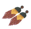 Vintage Beads Tassel Earrings, Multi