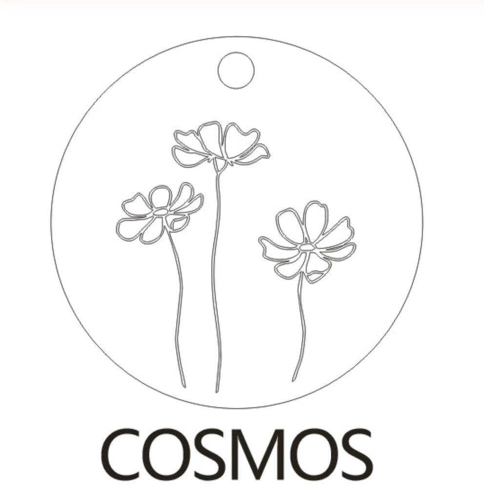 Delicate Flower Disc Necklace, Cosmos