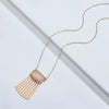 Geometric Tassel Necklace, Pearl