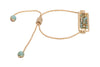 Glass Bead Cluster Bracelet, Brown/Green