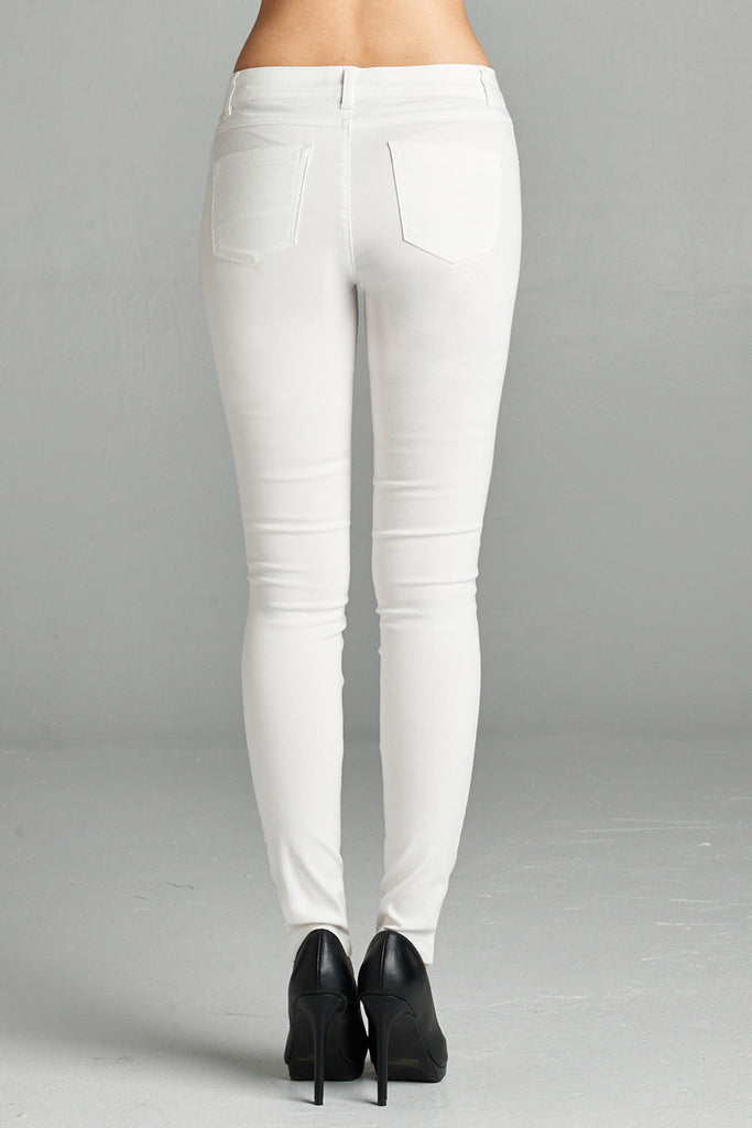 Basic 5 Pockets Long Pants, White