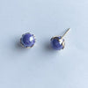 Faux Pearl Stud Earrings 6MM, Purple