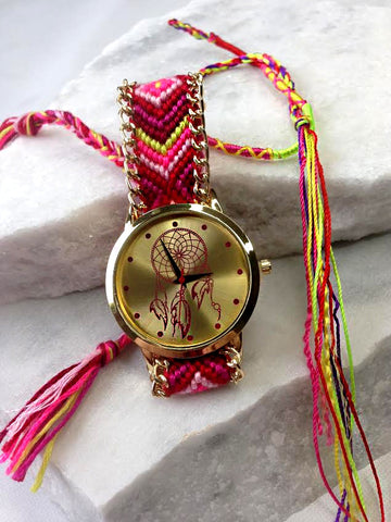 Red Heart Fashion Watch, Pink