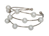 Three Layer Wire Cuff Bracelet, Silver