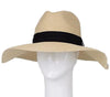 Straw Hat With Wide Band, Beige